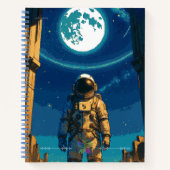 Astronaut unter dem himmlischen Tor Premium Notizblock (Vorderseite)