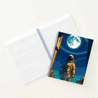 Astronaut unter dem himmlischen Tor Premium Notizblock