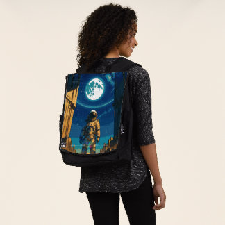 Astronaut unter dem himmlischen Tor Premium Rucksack