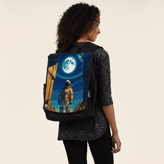 Astronaut unter dem himmlischen Tor Premium Rucksack (Ausgewaschen)