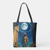 Astronaut unter dem himmlischen Tor Tasche (Rückseite)