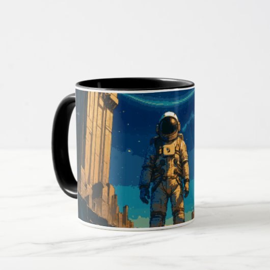 Astronaut unter dem himmlischen Tor Tasse (Vorderseite Links)