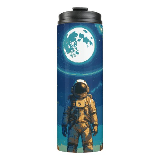 Astronaut unter dem himmlischen Tor Thermosbecher (Vorderseite)