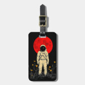 Astronaut unter dem roten Mond Gepäckanhänger (Vorderseite vertikal)