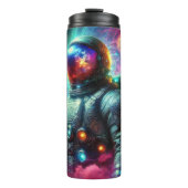 Astronaut unter den Himmelsträumen Thermosbecher (Vorderseite)