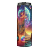 Astronaut unter den Himmelsträumen Thermosbecher (Rückseite)