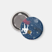 Astronaut unter den Sternen Magnet (Vorderseite/Rückseite)