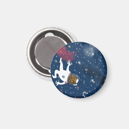 Astronaut unter den Sternen Magnet (Vorderseite/Rückseite)