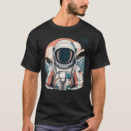 Astronaut Usa T-Shirt (Vorderseite)