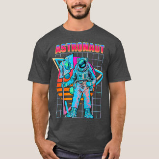 Astronaut Vaporwave Retro Ästhetischer 80er T-Shirt
