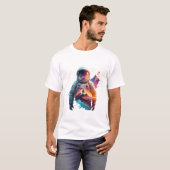 Astronaut Vector Art Space Discovery T-Shirt (Vorne ganz)