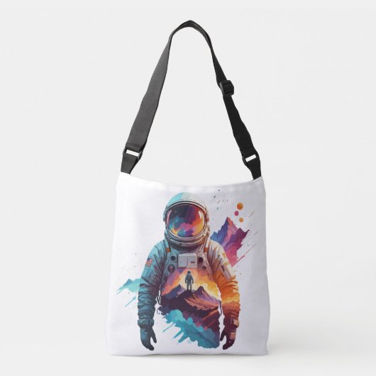 Astronaut Vector Art Space Discovery Tragetaschen Mit Langen Trägern (Vorderseite)