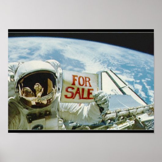 Astronaut verkauft Erde Poster (Vorne)