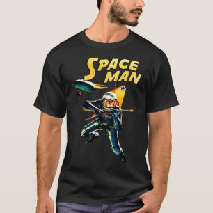 Astronaut Vintage Raumschiff Science-Fiction Flug T-Shirt