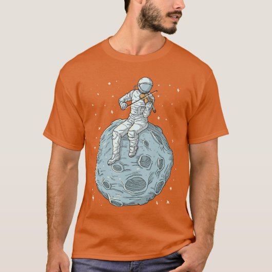 Astronaut Violin Player Violinist Viola Classical T-Shirt (Vorderseite)