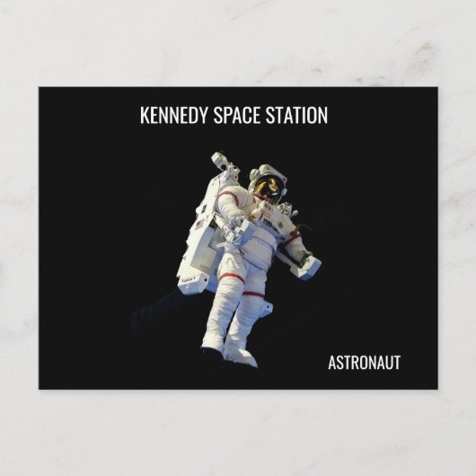 Astronaut von Kennedy Space Station Postkarte (Vorderseite)
