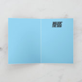 Astronaut Walkin' the Dog Card Feiertagskarte (Innenseite)