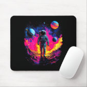 Astronaut Walking In Galaxy Outer Space Explorer S Mousepad (Mit Mouse)