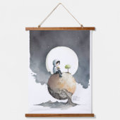 Astronaut Wandteppich Mit Holzrahmen (Vorderseite)