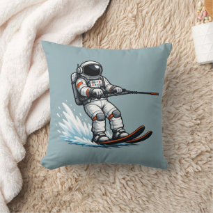 Astronaut Wasserskilauf Kissen