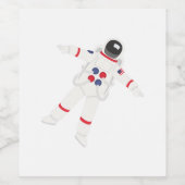 Astronaut Weinetikett (Einzelnes Label)