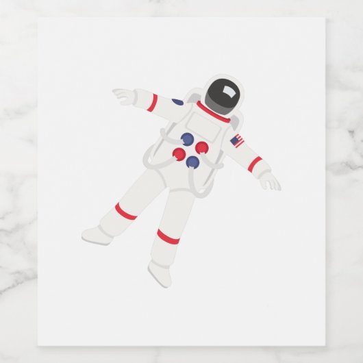Astronaut Weinetikett (Einzelnes Label)