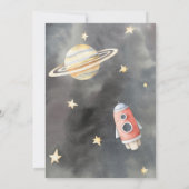 Astronaut Weltraum Einladung zum Geburtstag (Rückseite)