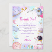 Astronaut Weltraum Geburtstag Danke Karte (Vorderseite)