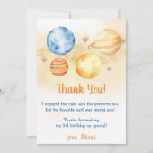 Astronaut Weltraum Geburtstag Danke Karte (Vorderseite)