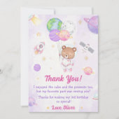 Astronaut Weltraum Geburtstag Danke Karte (Vorderseite)