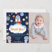 Astronaut Weltraum Geburtstag Danke Karte (Vorderseite)