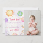 Astronaut Weltraum Geburtstag Danke Karte (Vorderseite)