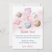 Astronaut Weltraum Geburtstag Danke Karte (Vorderseite)