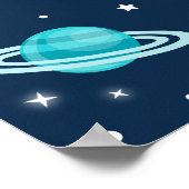 Astronaut Weltraum Geburtstag Willkommen Poster (Ecke)