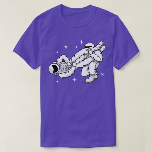 Astronaut Weltraum Jiu Jitsu Karate Kampfsport T-Shirt (Design vorne)