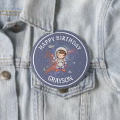 Astronaut Weltraum Junge Geburtstag Button (Beispiel)