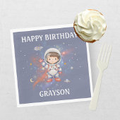 Astronaut Weltraum Mädchen Geburtstag Serviette