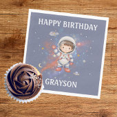 Astronaut Weltraum Mädchen Geburtstag Serviette