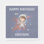 Astronaut Weltraum Mädchen Geburtstag Serviette (Vorderseite)