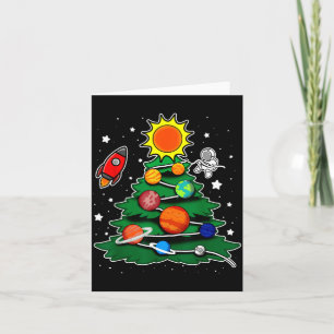 Astronaut Weltraum Roc Sonnensystem Weihnachtsbaum Karte