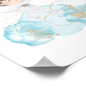 Astronaut Weltraum Wasserfarben - Abenteuer Poster (Ecke)