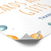 Astronaut Weltraumkarten & Geschenke Geburtstagsze Poster (Ecke)