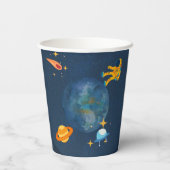 Astronaut Weltraumname Pappbecher (Rückseite)