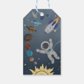 Astronaut Weltraumplaneten Geburtstagsgeschenk-Tag Geschenkanhänger (Rückseite)