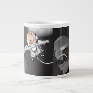 Astronaut Weltraumspaziergang außerhalb der Kapsel Jumbo-Tasse