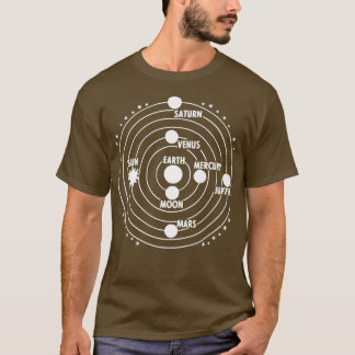 Astronaut Weltraumtag Universum Planeten Mondstern T-Shirt