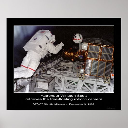 Astronaut Winston Scott freischwebende Roboter-Kam Poster (Vorne)