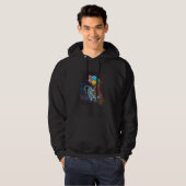 Astronaut With Colorful Balloons Floating Space Ne Hoodie (Vorne ganz)