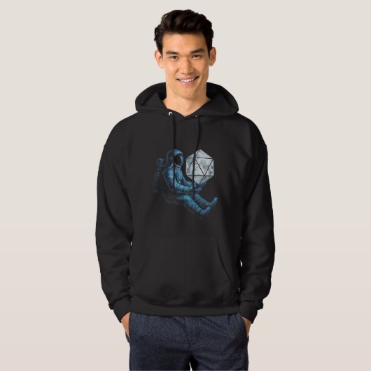 Astronaut with Moon Dice Hoodie (Vorne ganz)