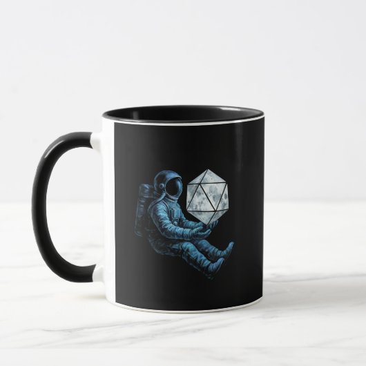Astronaut with Moon Dice Tasse (Links)